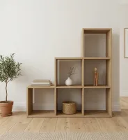 Regał schodkowy m3.3 Dąb cremona