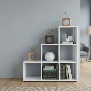 Regał schodkowy m3.3 biały