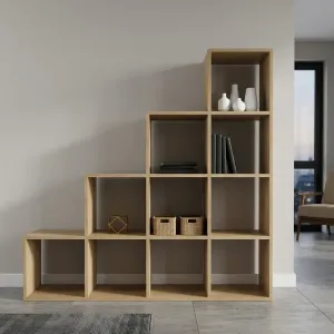 Regał schodkowy m4.4 Dąb cremona