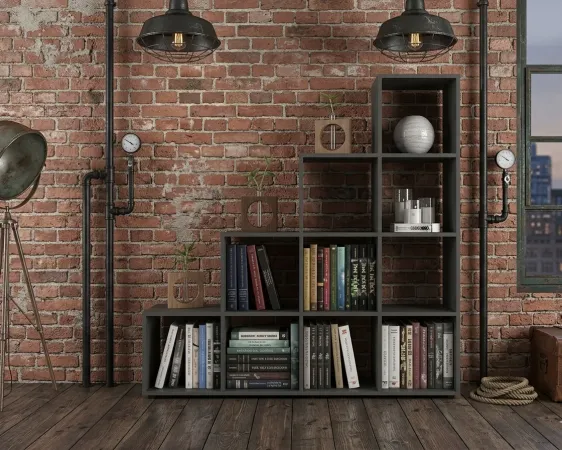 Regał schodkowy m4.4 grafit